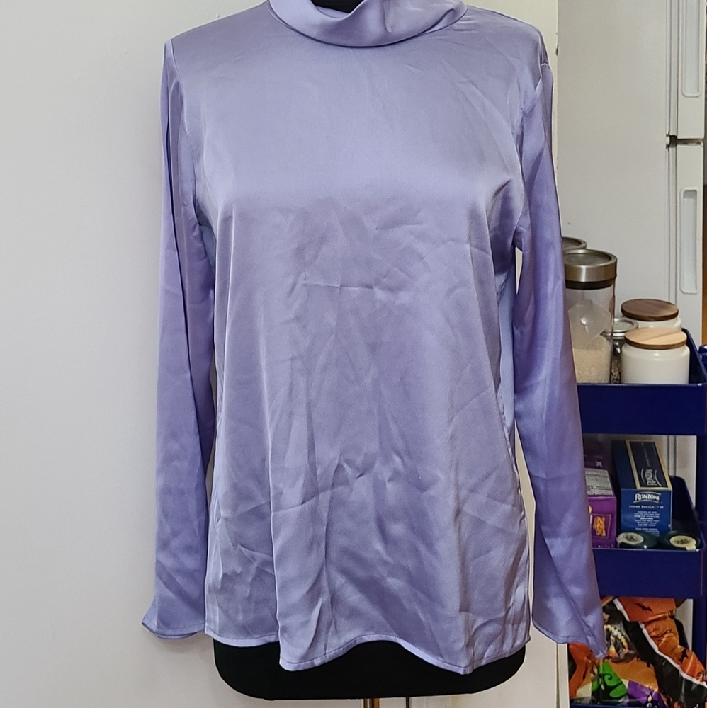 Blue Silk Shirt